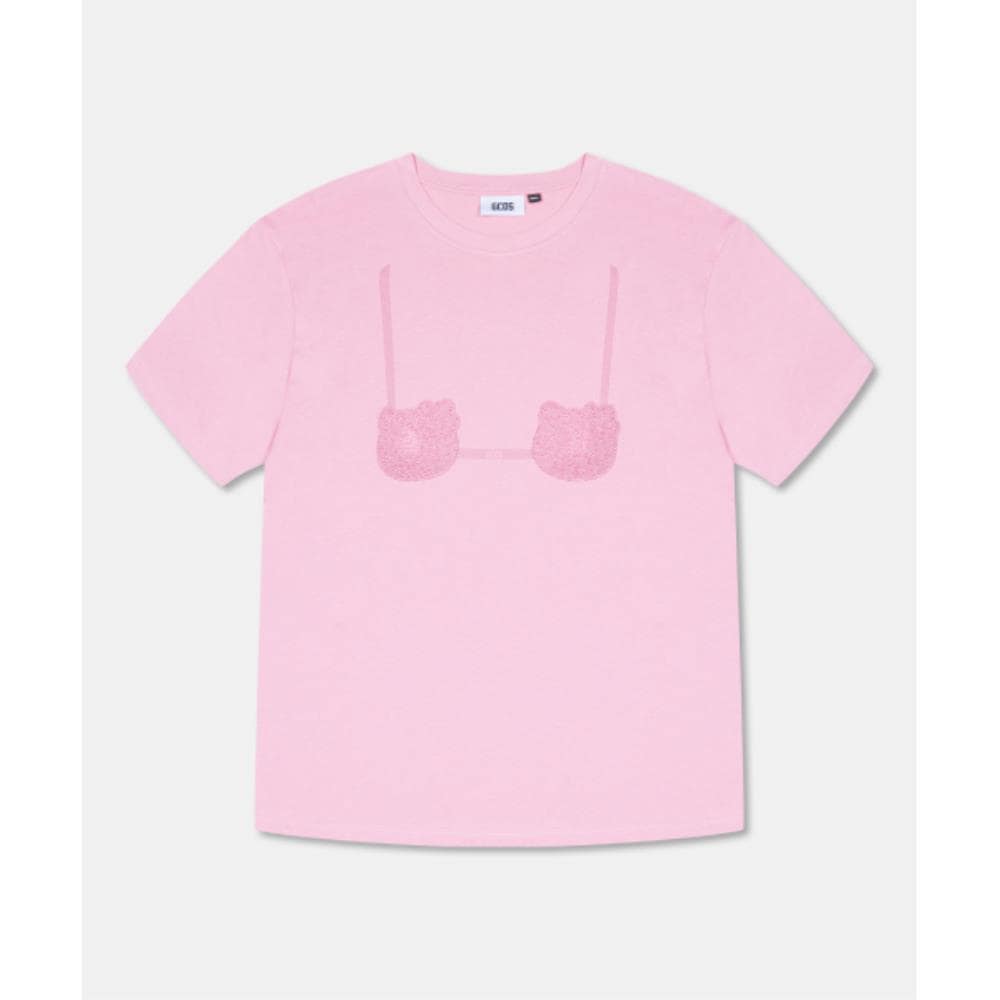 GCDS HELLO KITTY PRINTED BRA BOXY TSHIRT DKTAA21075PI