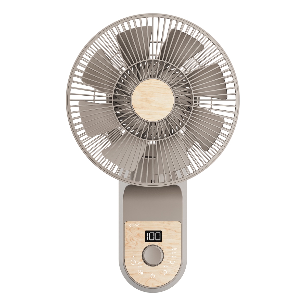 クワッズ QS670GW 【扇風機】DCモーター搭載 壁掛け扇（グレージュウッド） QS670GW