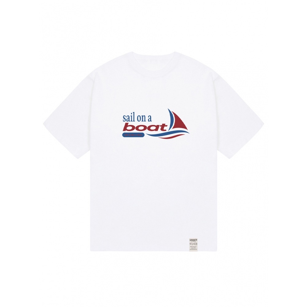 GRAVER sail on a boat 半袖ホワイト
