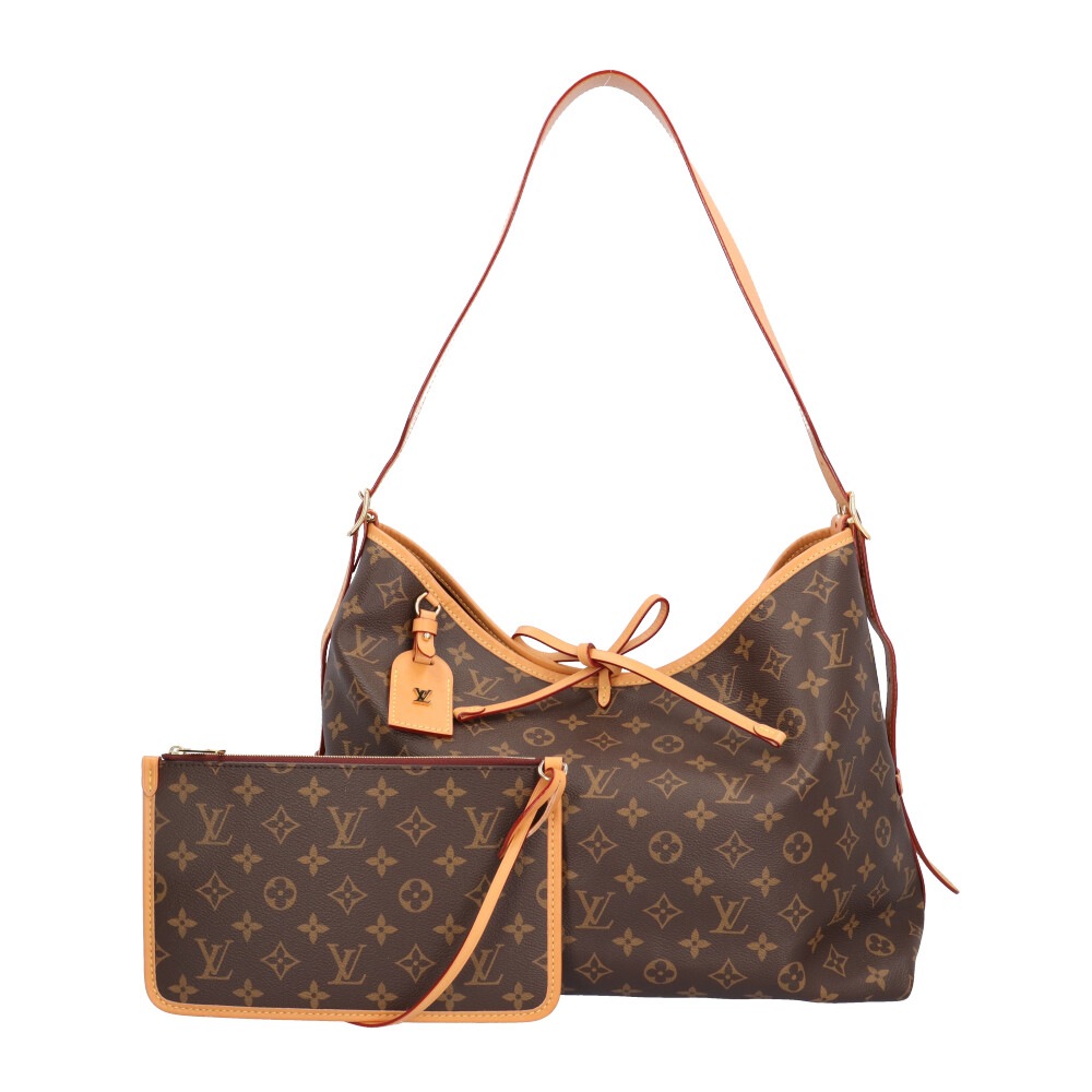 ルイヴィトン キャリーオールNM MM モノグラム ショルダーバッグ モノグラムキャンバス M46197 ブラウン LOUIS VUITTON 中古
