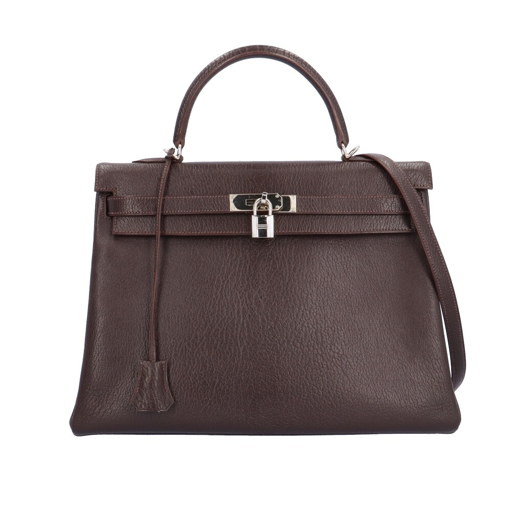 エルメス ケリー32 ショルダーバッグ レザー ブラウン HERMES 中古 美品