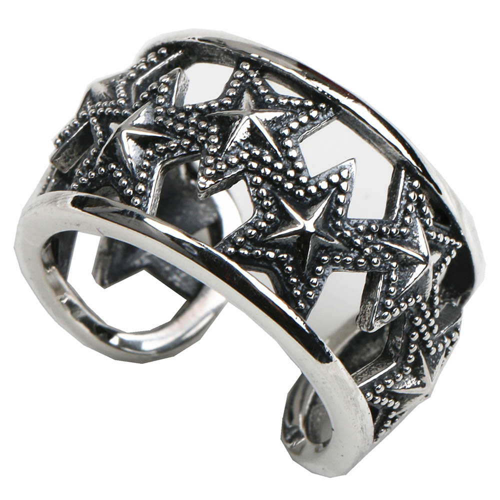 925 マルチスター透し彫りリング [rs141]