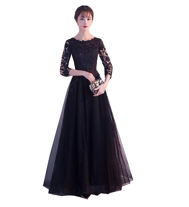 袖あり ロングドレス マキシ丈ワンピース Long dress ウェディングドレス エンパイア パー