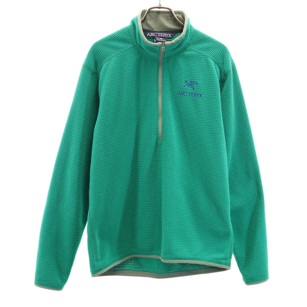 オールド ハーフジップ フリースジャケット S 緑 POLARTEC メンズ 古着