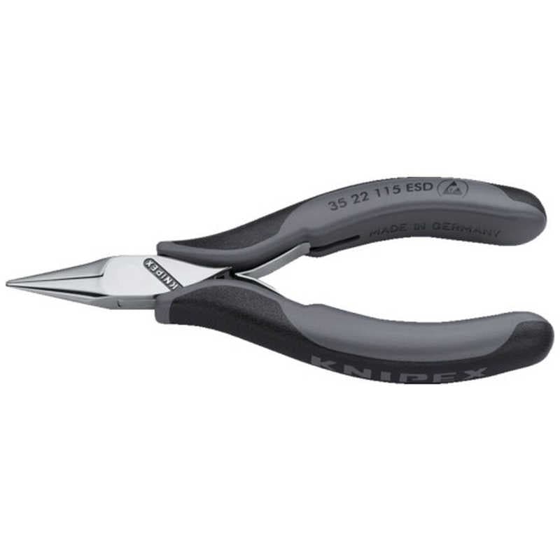 KNIPEX社　ESD精密用プライヤｰ 半丸 115mm画像はイメージです実際の商品とは異なります　3522115ESD