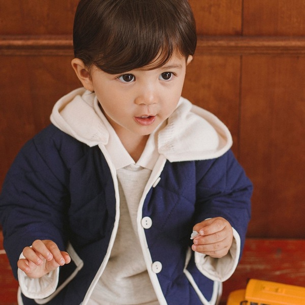 [ハッピープリンス] メリアンキルトフード付きベビージャケット