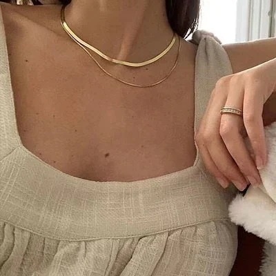 【メガ割 】当日出荷 ネックレス 美しい首元ネックレスネックレス短めが可愛いチョーカーネックレスネックレス レディース フィガロチェーン 2連 シンプル 5,150円