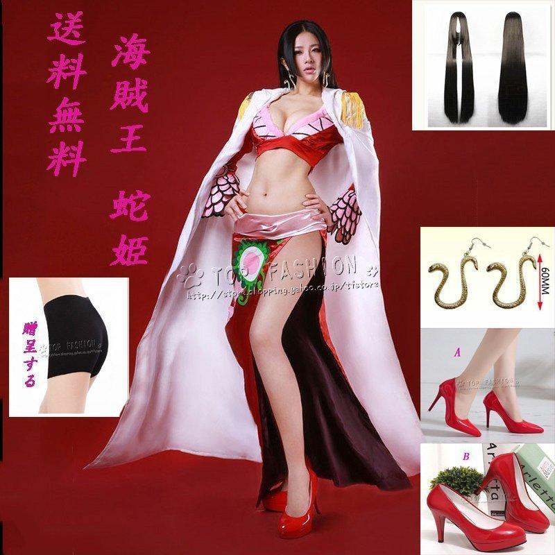 【品質良い 大好評中】ONE PIECE 海賊王姫 ボアハンコックチャイナドレス コスチュームコスプレ衣装ウイッグ 靴 イヤリング 変装仮装cosplayクリスマス
