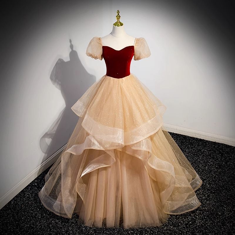 女性用イブニングドレス 2025 ピアノ成人式誕生日プリンセスドレス乾杯スーツ花嫁 ウェディングドレス