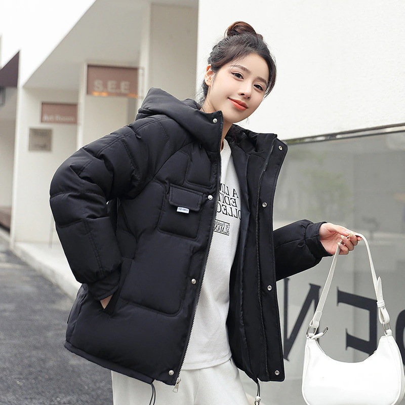 中綿コート レディース ダウンジャケット 中綿 ダウン ショート フード付き アウター シンプル 防寒 厚手 あったか おしゃれ 可愛い