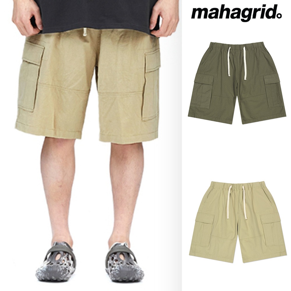 [mahagrid] WASHED RIP STOP CARGO SHORT