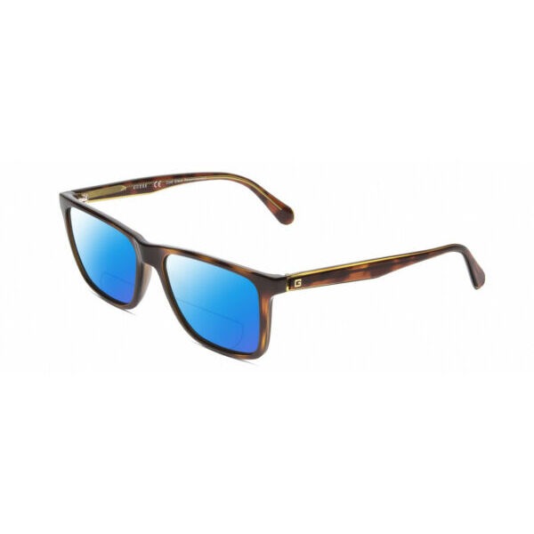 ゲスGU6935 Unisex Polarized BIFOCAL Sunglasses in Tortoise Havana & Green 55mm