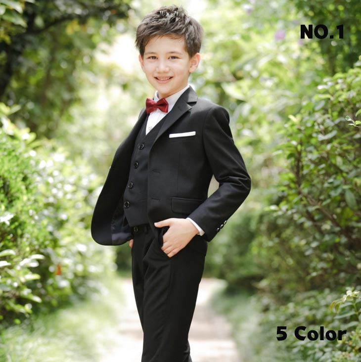 【迅速な出荷】4点セット ジャケット+ズボン+シャツ+蝶ネクタイ　子供服 男子　子供　フォーマル 韓国子供服 100 110 120 130 140　150 160 170cm　入学式 卒業式 入園