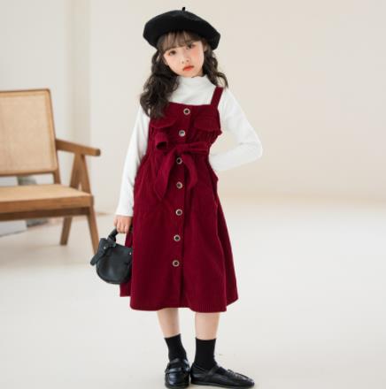 初春の新作追加 韓国子供服 長袖+長ズボン2点セット/トップス＋スカート/ 子供服 女子