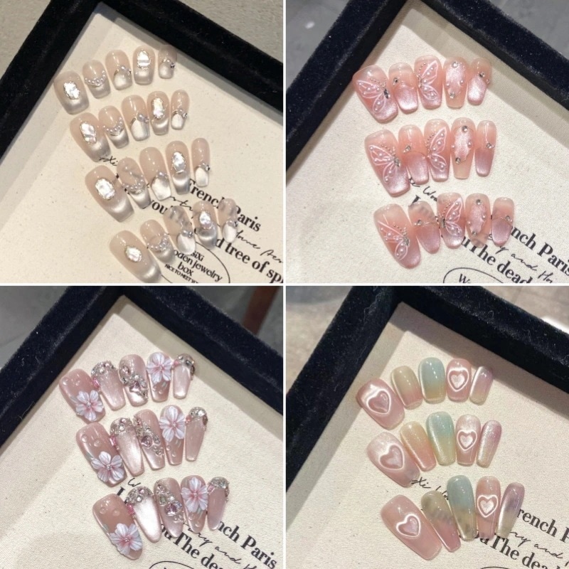 【1つ買うと10個もらえる】メガ割ネイルチップ 韓国 人気 り ロング ショート 1秒簡単貼るだけ 短め つけ爪 長い シンプル グラデーション ネイル 黒 赤 紫 白 緑 青 水色 ピンク ジェルネ