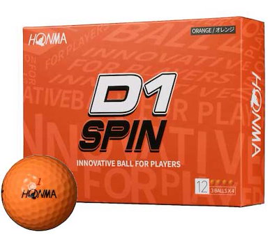 他サイト： ホンマ ゴルフ ボール D1 D-1 SPIN スピン 2023 2ピース ソフト 飛び系 飛距離 ディスタンス ゴルフボール 1ダース 12球 コスパ 本間ゴルフ 本間 HONMA/1ダース(12球の商品画像