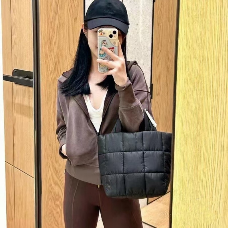 レディース フェザー ダウン 入り 小さめ トートバッグ フェザールー デリ カラー