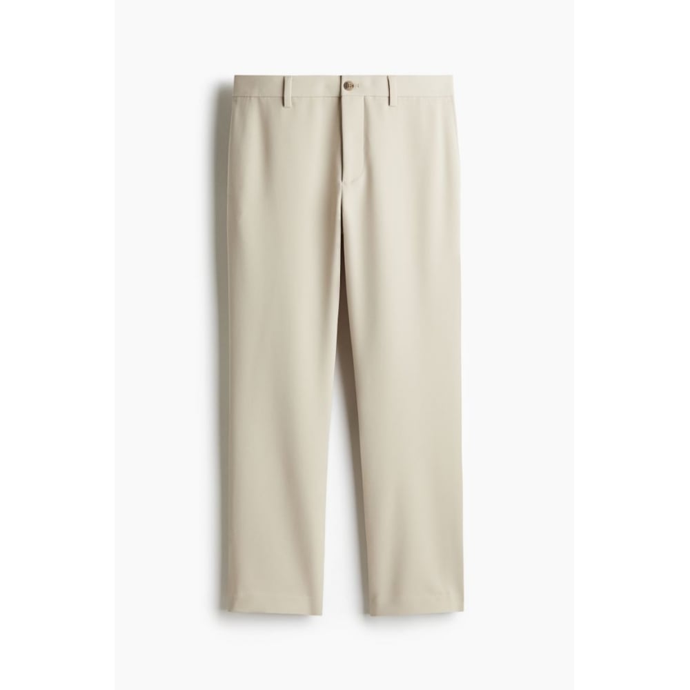 H&M スリムフィット クロップドパンツ ライトベージュ