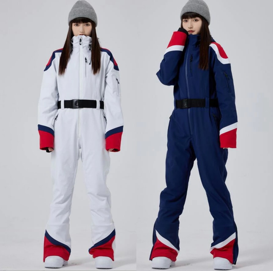 レディーススノーウェア 着痩せ スキーウェア 連体服 スノボーウェア 細身スノボウェア 防水 オールインワン 新作 スノーウェア スノーボードウェア 防寒 スノボー スキー 可愛い お揃い レディース