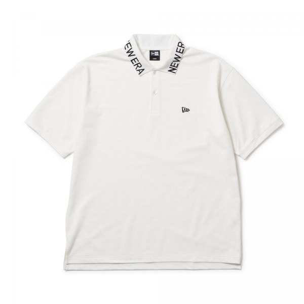 ニューエラ NEW ERA 半袖 オーバーサイズド ポロシャツ Collar Logo オフホワイト 14410044
