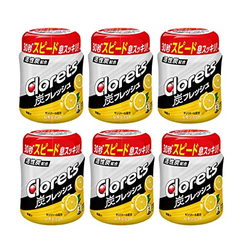 サイズ：140gx6個 クロレッツ 炭フレッシュ レモンミント ボトルガム 127g *6個