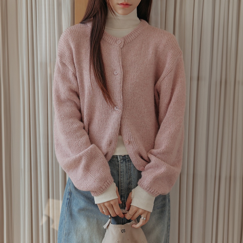 クレルウールラウンドニットカーディガン