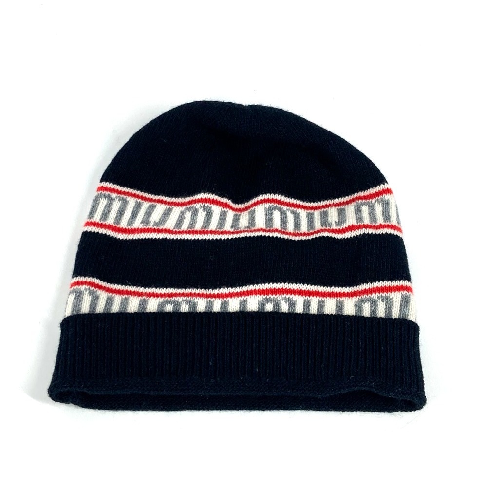 ニット帽 ロゴ ビーニー 帽子 ニット帽 ニットキャップ ウール ブラック