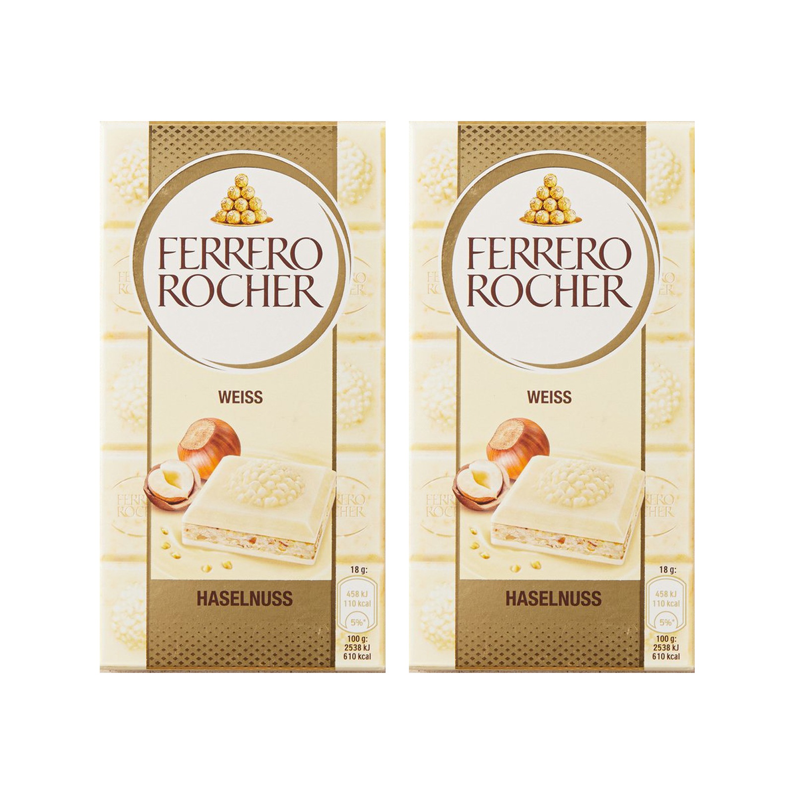 WEISS Hazelnut White Chocolate 90g X 2個