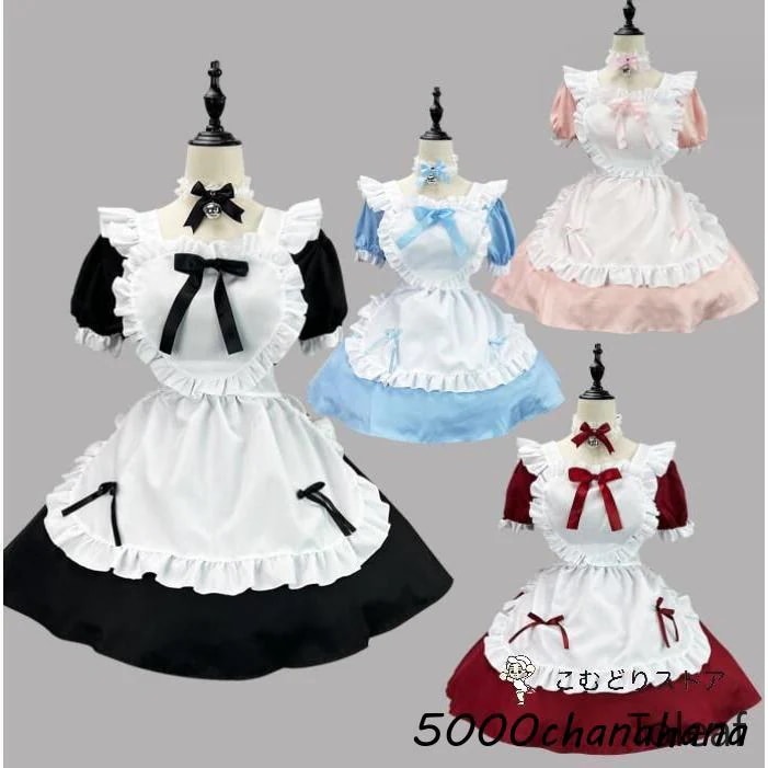 可愛い ワンピース スカラップ ロリータワンピース [本日のセール]半袖 文化祭 メイド服メイドロリータ 学園祭 メイド喫茶 コスチューム メイド 変身仮