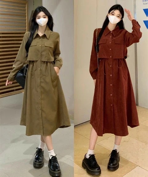 【急速出荷!】リピーター続出【大きいサイズL-4XL】ワンピース レッド/カーキ2色展開 【大きいサイズ レディース 春夏 結婚式 きれいめ タイト フォーマル 大人 上品 チュニック one-pie