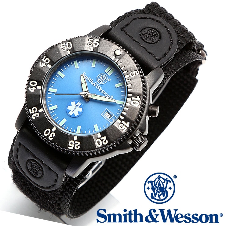 [送料無料] [正規品] スミス＆ウェッソン Smith Wesson ミリタリー腕時計 455 EMT WATCH BLUE/BLACK SWW-455-EMT [ラッピング無料]