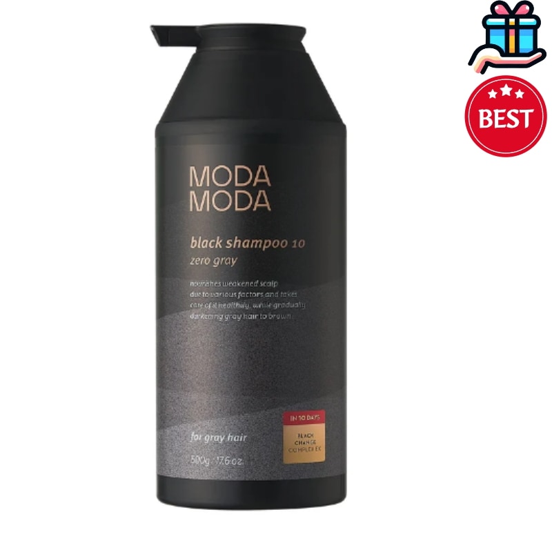 [大容量企画商品]NEW ゼログレー ブラック10 若白髪シャンプー 褐変シャンプー ブラックシャンプー500g 追加贈呈 10日 携帯用サンプル 毛髪コーティング 柔らかさ ボリ