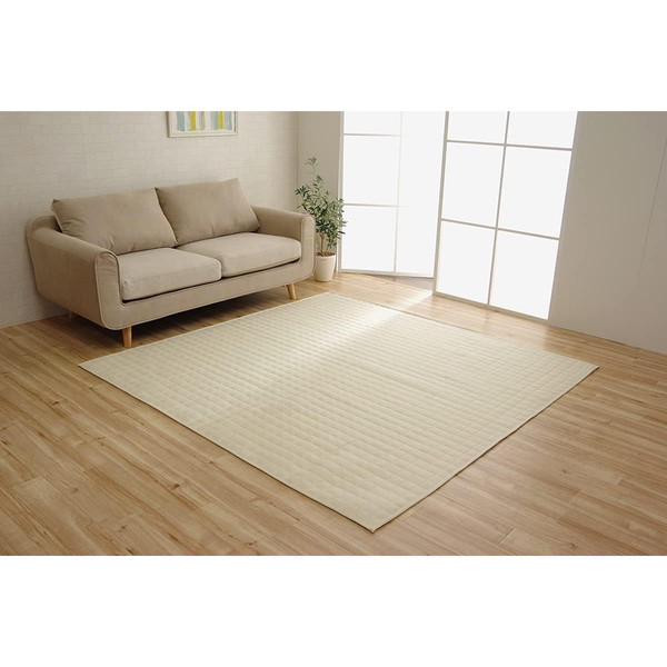 1291300146501 ラグ カーペット 3畳 洗える 無地 コルム アイボリー 200×250cm メーカー直送