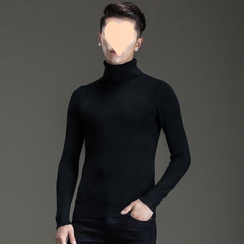 ニット メンズ タートルネック セーター 秋冬 長袖 カットソー プルオーバー トップス ゆったり 大きめサイズ 無地 黒 白 灰色