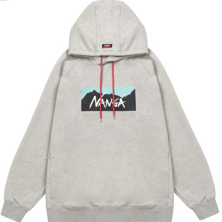 エコハイブリッドボックスロゴスウェットフーディー（メンズ） L ライトグレー×ターコイズ #N0000120-L.GRYTRQ