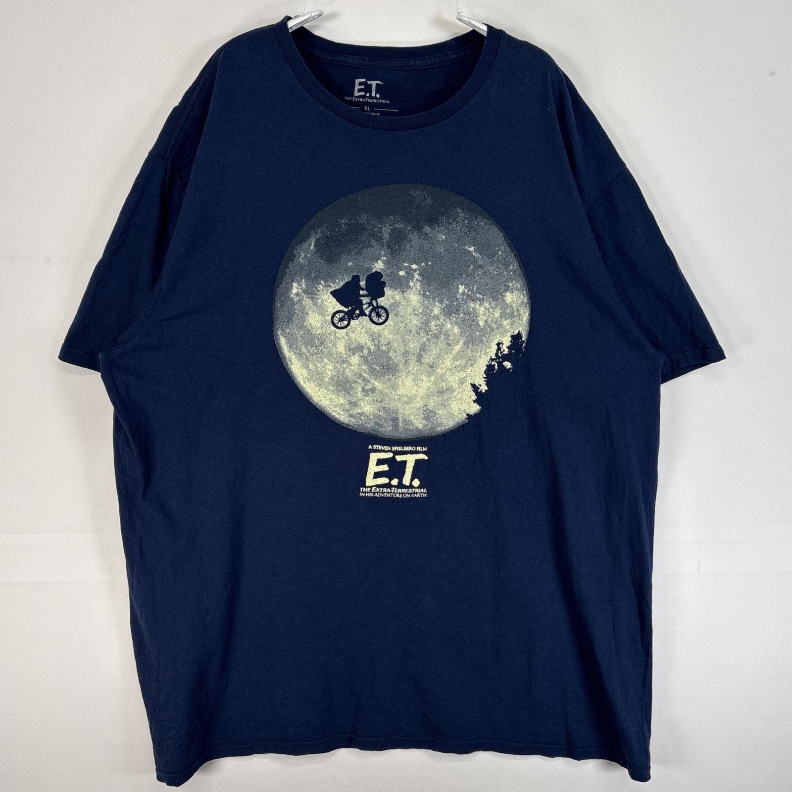 古着 E.T 半袖Tシャツ ムービー プリント クルーネック XL ネイビー メンズ
