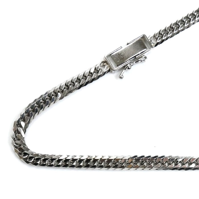 Pt850プラチナ ネックレス 喜平6面Wカット 30.5g 50cm メンズ 中古