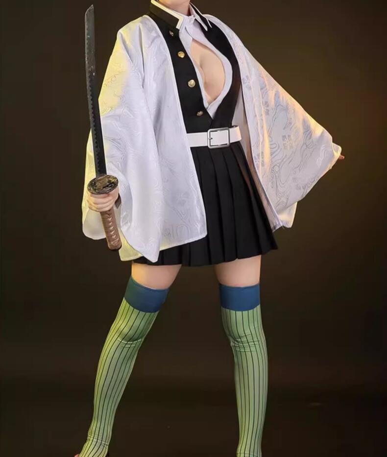 コスプレ コスチューム 甘露寺蜜璃 かんろじみつり 鬼滅の刃 きめつのやいば Demon Slayer 公式服 着物 和服 和風 コスプレ服 コスプレグッズ コスプレ変装服 羽織付き かつら購入可能