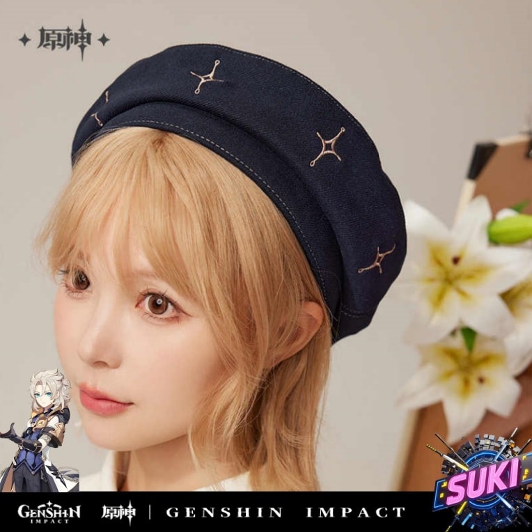 「ベレー帽 男女兼用」【プロ品質を極める!】原神 グッズ / アルベド インプレッションシリーズ / Genshin Impact Albedo 阿贝多 げんしん コスプレ