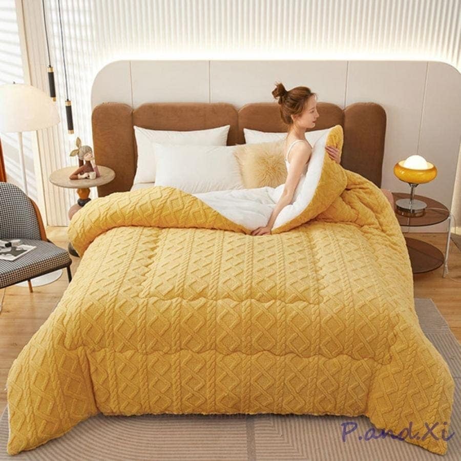 掛け布団 シングル シープボア 毛布ふとん 厚手 掛け布団 用 寝具 中綿入り 保温 ボア フランネル 毛布ふとん 無地 ふわふわ あたたか おしゃれ