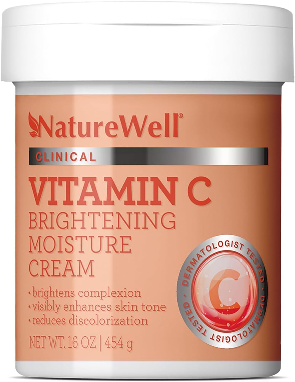 Naturewell Vitamin C Brightening Moisture Cream, 16 Oz