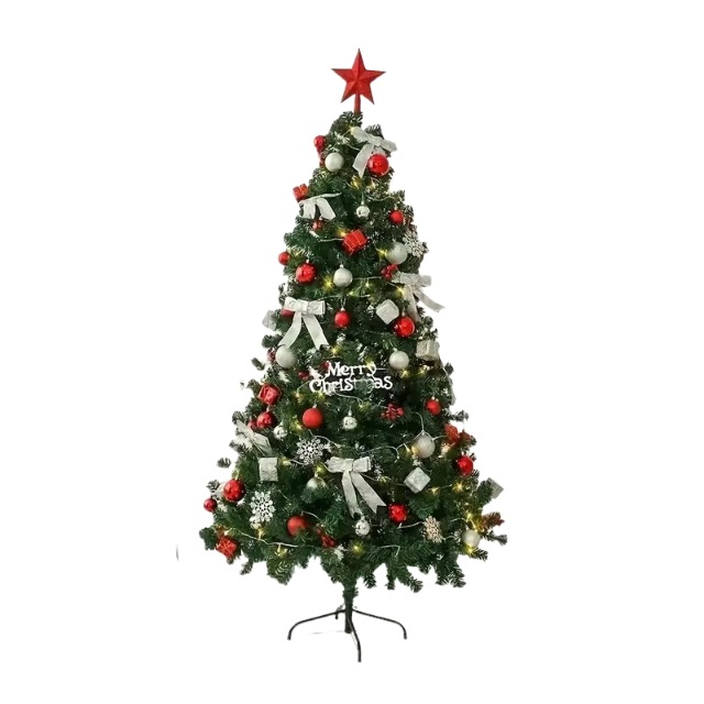 クリスマスツリー 装飾込み 全長120cm クリスマス インテリア ストアディスプレイ レッド グリーン デコレーション ホリデーデコレーション