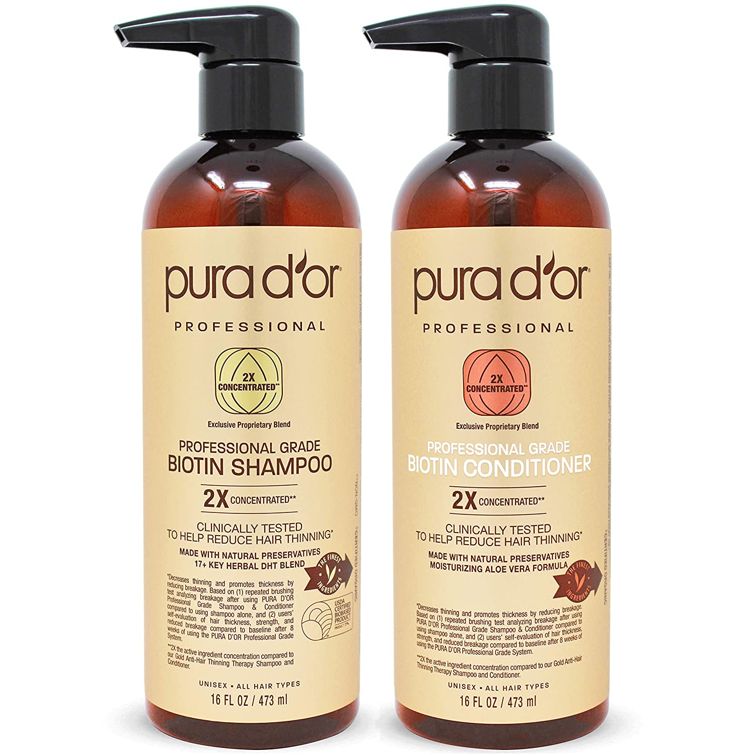 PURAD ORProfessionalGradeアンチヘアシンニング2倍濃縮アクティビティビオチン