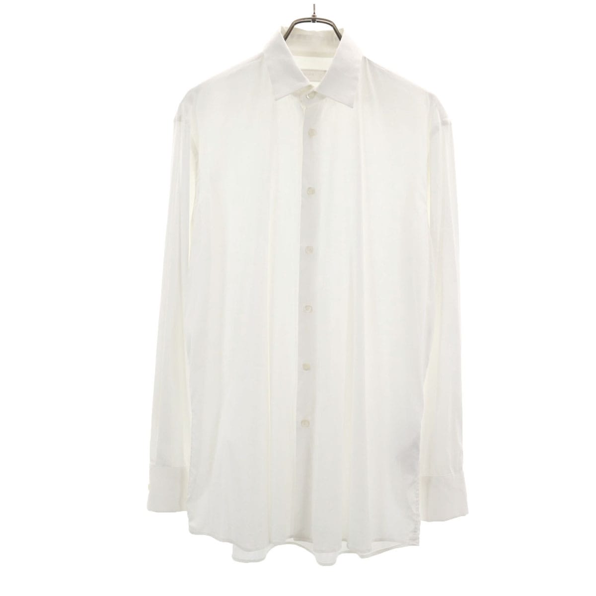 イタリア製 長袖 シャツ 41 ホワイト メンズ 古着