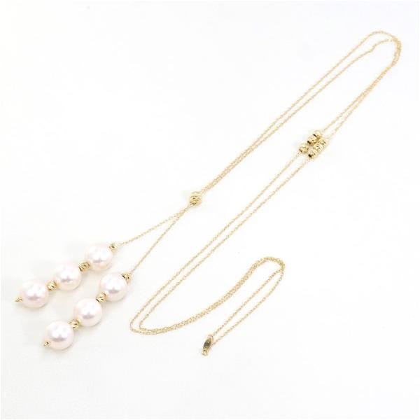 K18 18金 YG イエローゴールド ネックレス パール 約64cm ジュエリー 中古