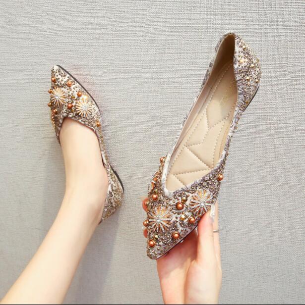 パンプス 痛くない オフィス ローヒール ぺたんこ バレエシューズキラキラフラットパンプス ポインテッドトゥとんがり 走れる 通勤 パンプス通勤 通学柔らかvカ