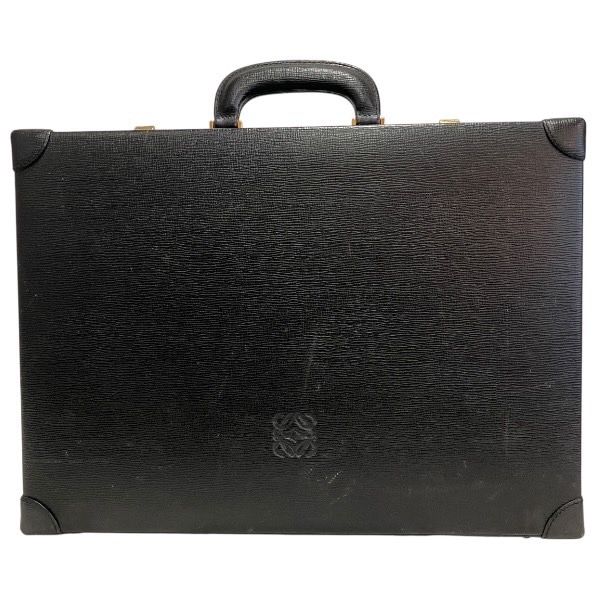 ロエベ LOEWE ブラック レザー バッグ ビジネスバッグ メンズ 【中古】