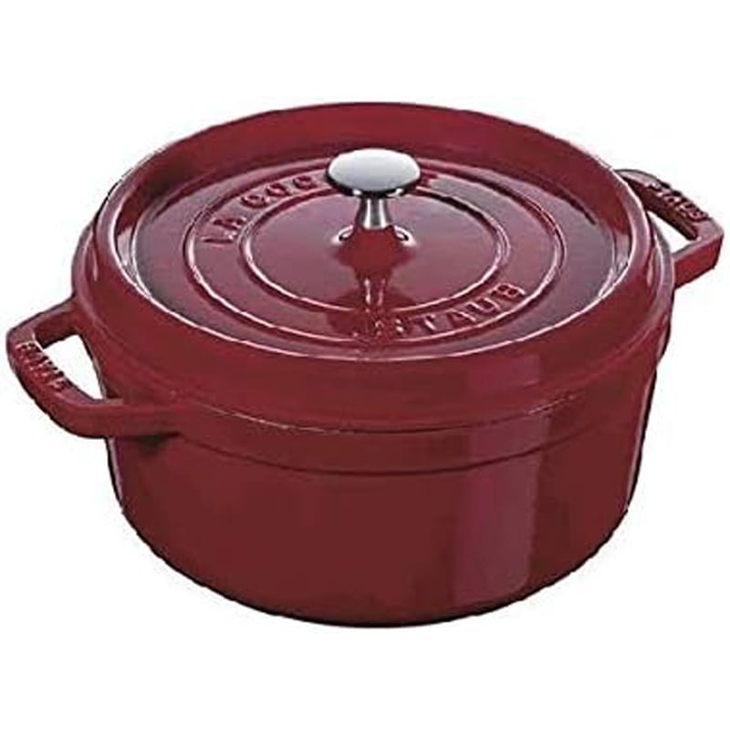 STAUB ストウブ ピコ-ココット ラウンド 22cm 両手鍋 鋳物 ホーロー フランス製 ボルドー オーブン可