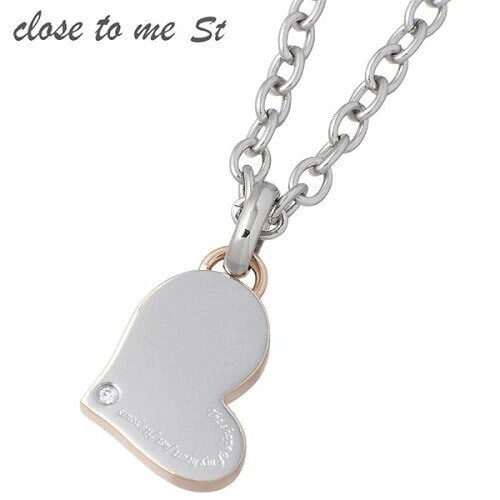クロストゥーミー close to me メッセージハート ステンレス ネックレス 金属アレルギー対応