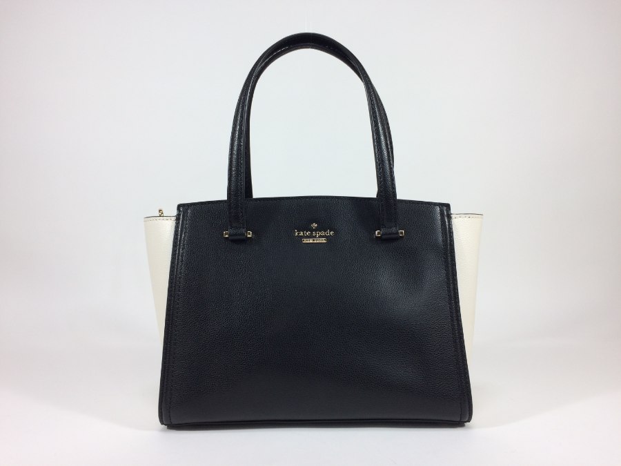 ハンドバッグ 2way ショルダーバッグ レザー ブラックホワイト 中古品